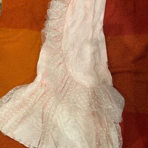 Elegant Pink Ruffled Skirt